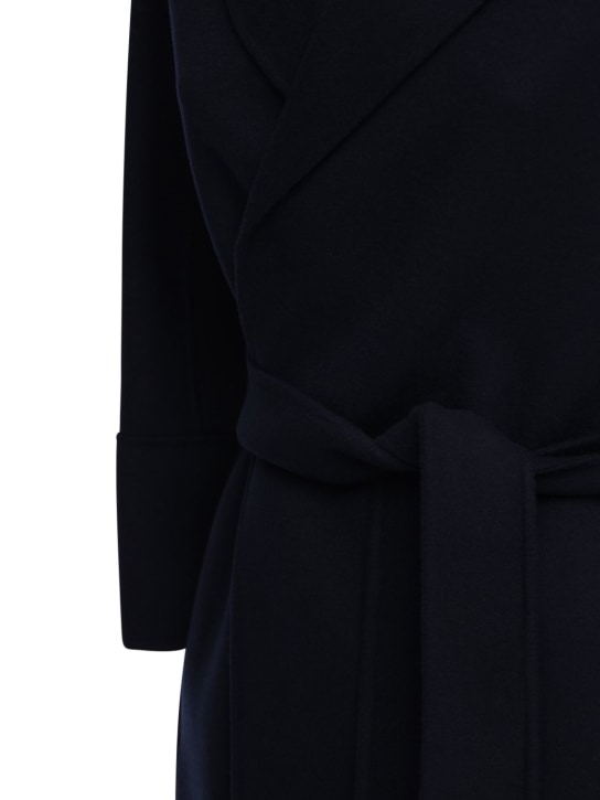 'S Max Mara: Manteau en laine avec ceinture Arona - Bleu - women_1 | Luisa Via Roma