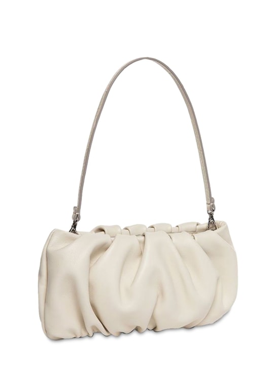 Staud: Bean leather shoulder bag - Cream - women_1 | Luisa Via Roma