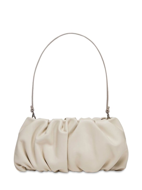 Staud: Bean leather shoulder bag - Cream - women_0 | Luisa Via Roma