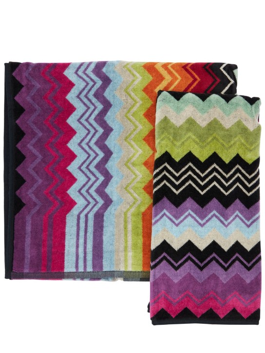 Missoni Home: Set di 2 asciugamani Giacomo in cotone - Multicolore - ecraft_0 | Luisa Via Roma