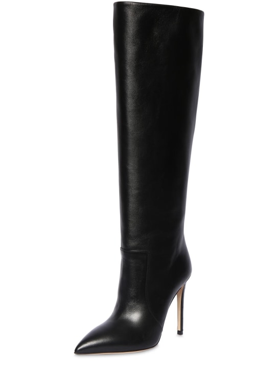 Paris Texas: 105mm Leather tall boots - Black - women_1 | Luisa Via Roma