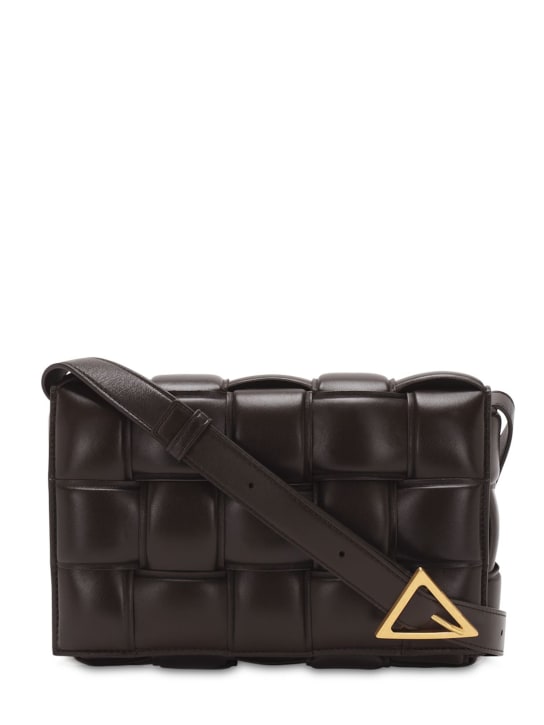 Bottega Veneta: Padded Cassette leather crossbody bag - Fondant - women_0 | Luisa Via Roma