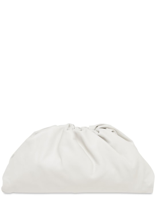 Bottega Veneta: The Pouch leather bag - Chalk - women_0 | Luisa Via Roma