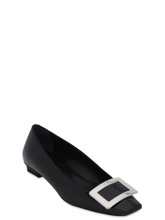 Roger Vivier: 25mm Belle Vivier patent leather heels - Black - women_1 | Luisa Via Roma