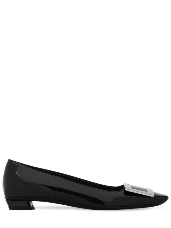 Roger Vivier: 25mm Belle Vivier patent leather heels - Siyah - women_0 | Luisa Via Roma