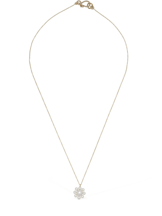 Sophie Bille Brahe: Margherita short necklace w/ pearl charm - Gold/Pearl - women_0 | Luisa Via Roma