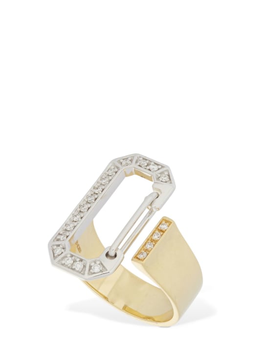 EÉRA: 18KT Gold & diamond ring - Gold/Crystal - women_0 | Luisa Via Roma