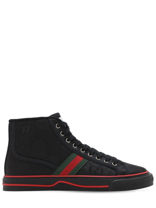 Gucci: Sneakers en éconyl Off The Grid Tennis 1977 - Noir - men_0 | Luisa Via Roma