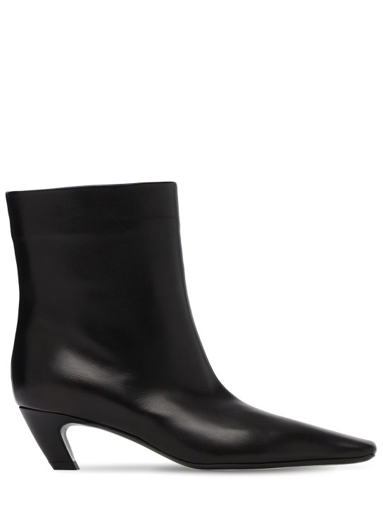 Khaite: 50mm Arizona leather ankle boots - women_0 | Luisa Via Roma