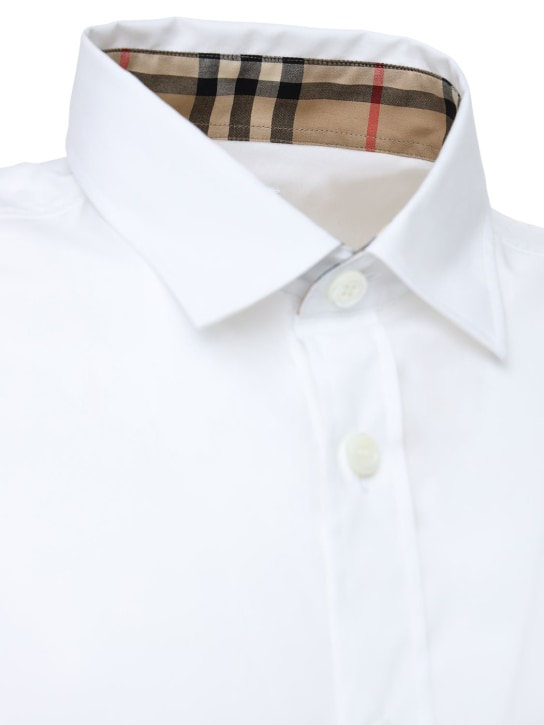 Burberry: Camisa Sherwood de popelina de algodón stertch - men_1 | Luisa Via Roma