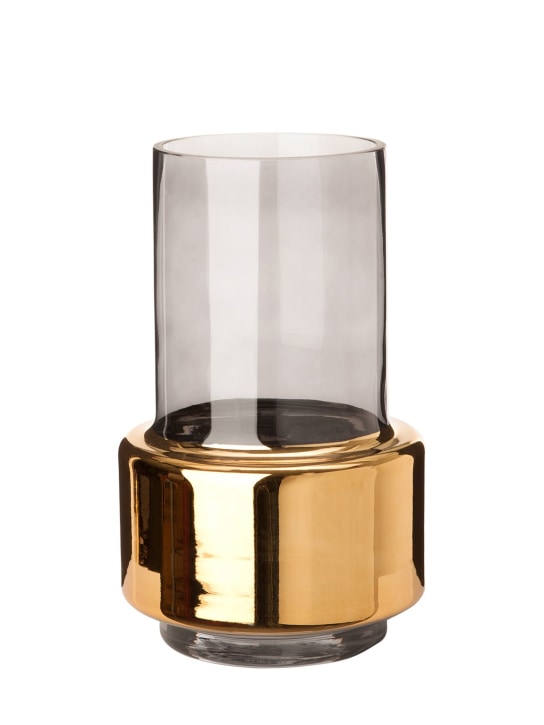Polspotten: Small lobby smoke gold vase - Transparent - ecraft_0 | Luisa Via Roma