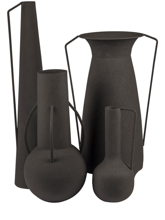 Polspotten: Set of 4 Roman black vases - ecraft_0 | Luisa Via Roma