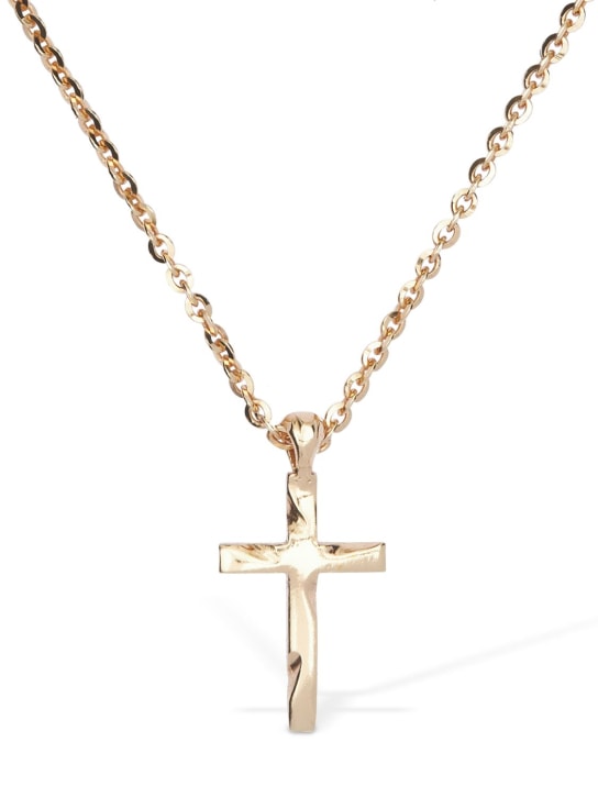 Emanuele Bicocchi: Cross charm long necklace - Altın Rengi - men_0 | Luisa Via Roma