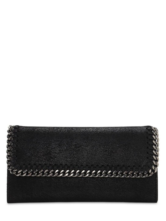 Stella McCartney: Falabella shaggy faux leather wallet - women_0 | Luisa Via Roma