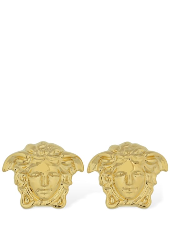 Versace: Medusa stud earrings - Altın Rengi - women_0 | Luisa Via Roma