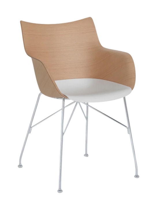Kartell: Q/Wood armchair - Beige - ecraft_1 | Luisa Via Roma