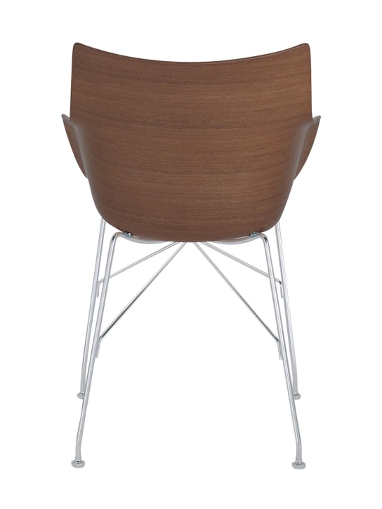 Kartell: Q/Wood armchair - Brown - ecraft_4 | Luisa Via Roma