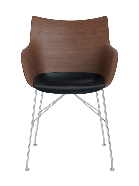 Kartell: Fauteuil Q/Wood - Marron - ecraft_0 | Luisa Via Roma