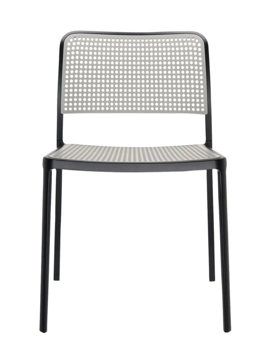 Kartell: Set of 2 Audrey outdoor chairs - Black/Grey - ecraft_0 | Luisa Via Roma