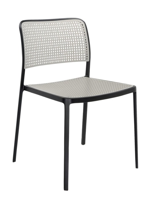 Kartell: Set of 2 Audrey outdoor chairs - Black/Grey - ecraft_1 | Luisa Via Roma