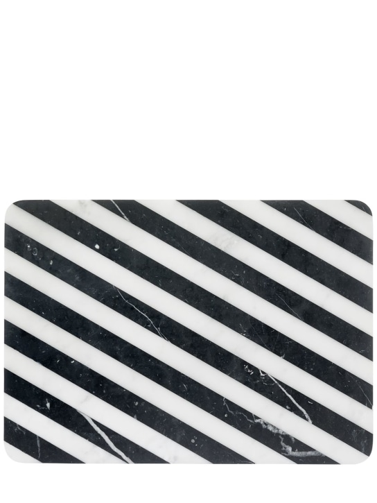 Editions Milano: Alice marble chopping board - Black/White - ecraft_0 | Luisa Via Roma