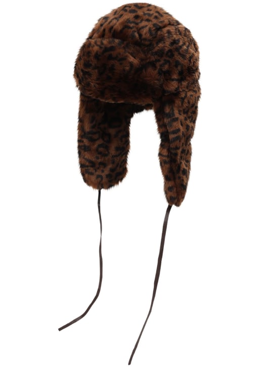 Kangol: Cappello in eco pelliccia leopard - women_1 | Luisa Via Roma