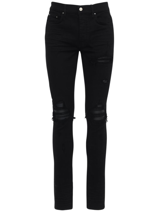 Amiri: 15cm tapered MX1 cotton denim jeans - Siyah - men_0 | Luisa Via Roma