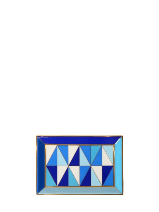 Jonathan Adler: Sorrento rectangular porcelain tray - White/Blue - ecraft_0 | Luisa Via Roma