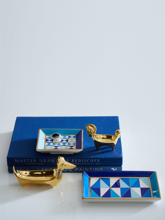 Jonathan Adler: Sorrento rectangular porcelain tray - White/Blue - ecraft_1 | Luisa Via Roma