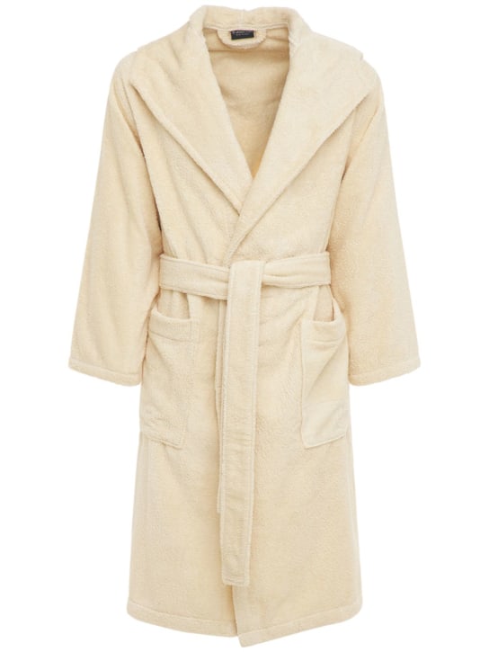 Armani/Casa: Dorotea cotton bathrobe - Sand - men_0 | Luisa Via Roma