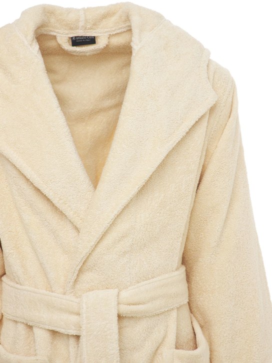 Armani/Casa: Dorotea cotton bathrobe - Sand - men_1 | Luisa Via Roma