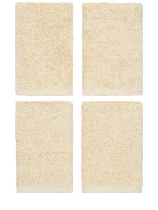 Armani/Casa: Set di 4 asciugamani Dorotea in cotone - Sabbia - ecraft_1 | Luisa Via Roma