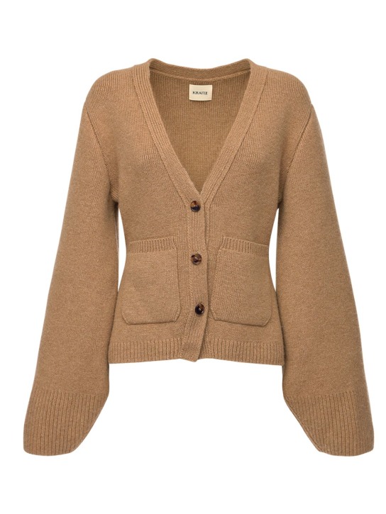 Khaite: Scarlett cashmere knit cardigan - women_0 | Luisa Via Roma