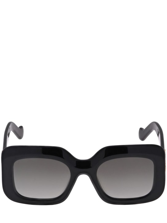 Loewe: Gafas de sol cuadradas de acetato con logo - women_0 | Luisa Via Roma
