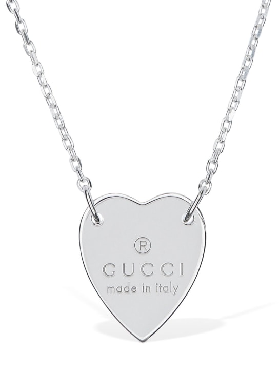 Gucci: Collier Gucci Heart 48 cm - Argent - women_0 | Luisa Via Roma