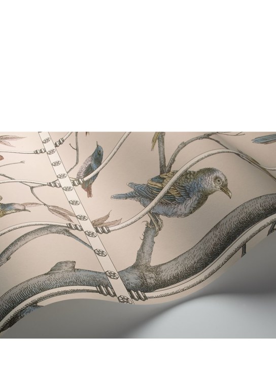 Fornasetti: Carta da parati Uccelli - Rosa/Multi - ecraft_2 | Luisa Via Roma