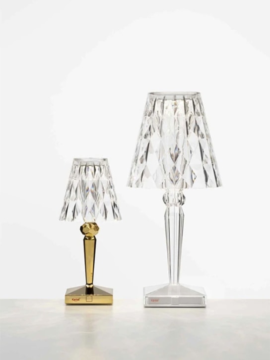 Kartell: Big battery table lamp - Transparent - ecraft_1 | Luisa Via Roma