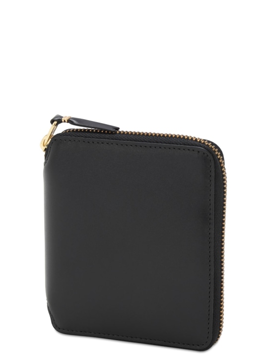Comme des Garçons Wallet: Classic leather zip-around wallet - Siyah - men_1 | Luisa Via Roma