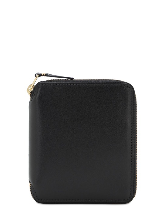 Comme des Garçons Wallet: Classic leather zip-around wallet - Black - men_0 | Luisa Via Roma