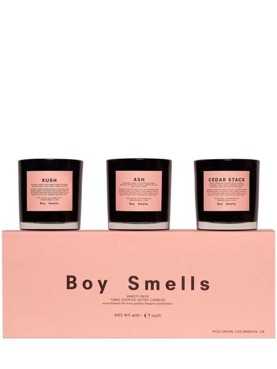 Boy Smells: Lot de 3 bougies parfumées 85 g - Transparent - ecraft_0 | Luisa Via Roma