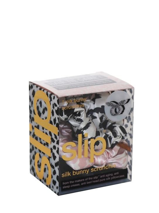 Slip: Set di 3 elastici per capelli Bunny in seta - Multicolore - beauty-women_1 | Luisa Via Roma