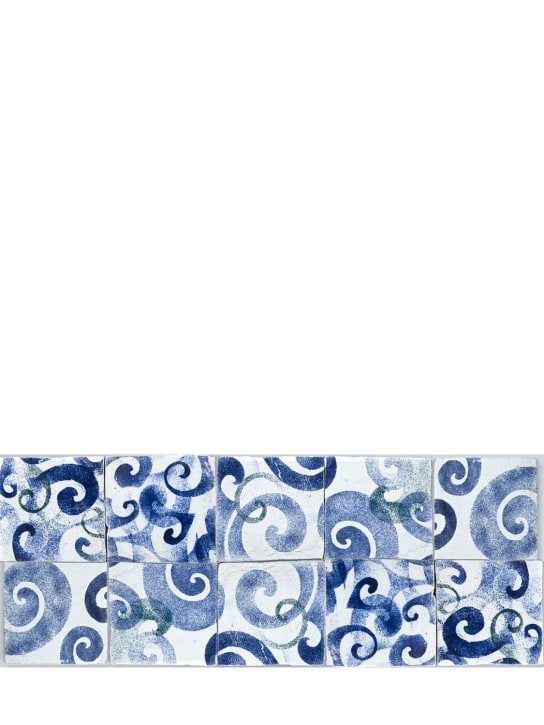 Slowtile: Barocco Quadro Pannello wall décor - White/Blue - ecraft_0 | Luisa Via Roma