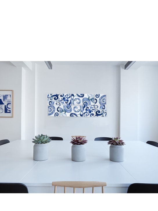 Slowtile: Barocco Quadro Pannello wall décor - White/Blue - ecraft_1 | Luisa Via Roma