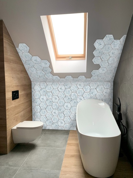 Slowtile: Schizzi set of 25 tiles - White/Green - ecraft_1 | Luisa Via Roma