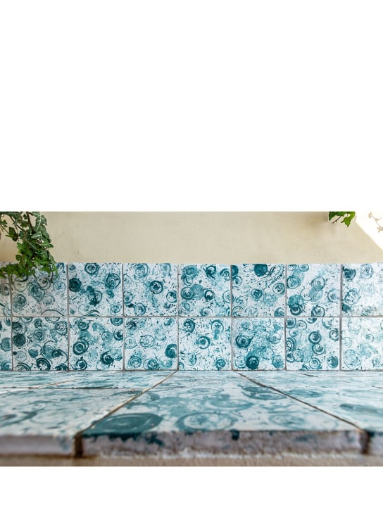 Slowtile: Vortice set of 25 tiles - Green/White - ecraft_1 | Luisa Via Roma
