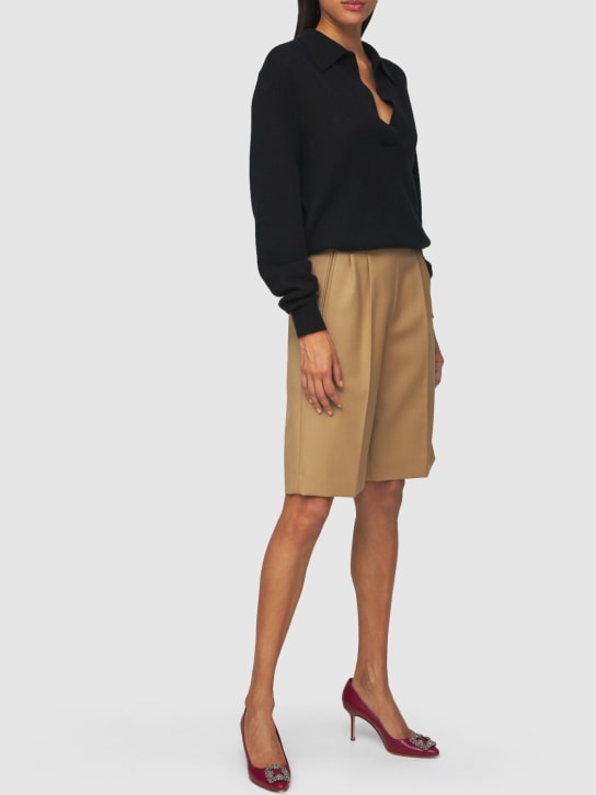 Manolo Blahnik: Hangisi レザーパンプス 70mm - women_1 | Luisa Via Roma