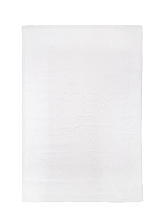 Roberto Cavalli: Araldico cotton bathmat - White - ecraft_0 | Luisa Via Roma