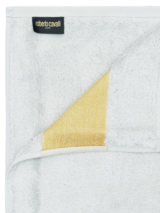 Roberto Cavalli: Gold New cotton towel - Grey - ecraft_2 | Luisa Via Roma