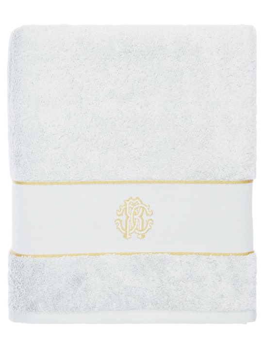 Roberto Cavalli: Gold New cotton towel - Gri - ecraft_0 | Luisa Via Roma