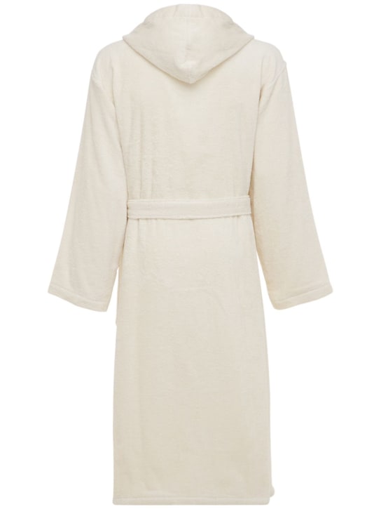 Roberto Cavalli: Gold New hooded cotton bathrobe - ecraft_1 | Luisa Via Roma